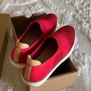 Ugg red slip ons! Super cute/ worn 2x.